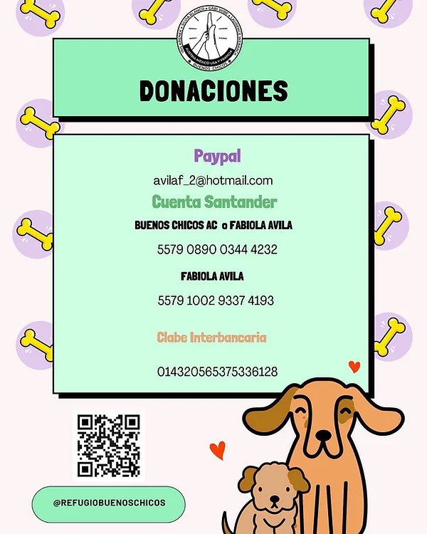 Aqui deberias ver los datos de donacion